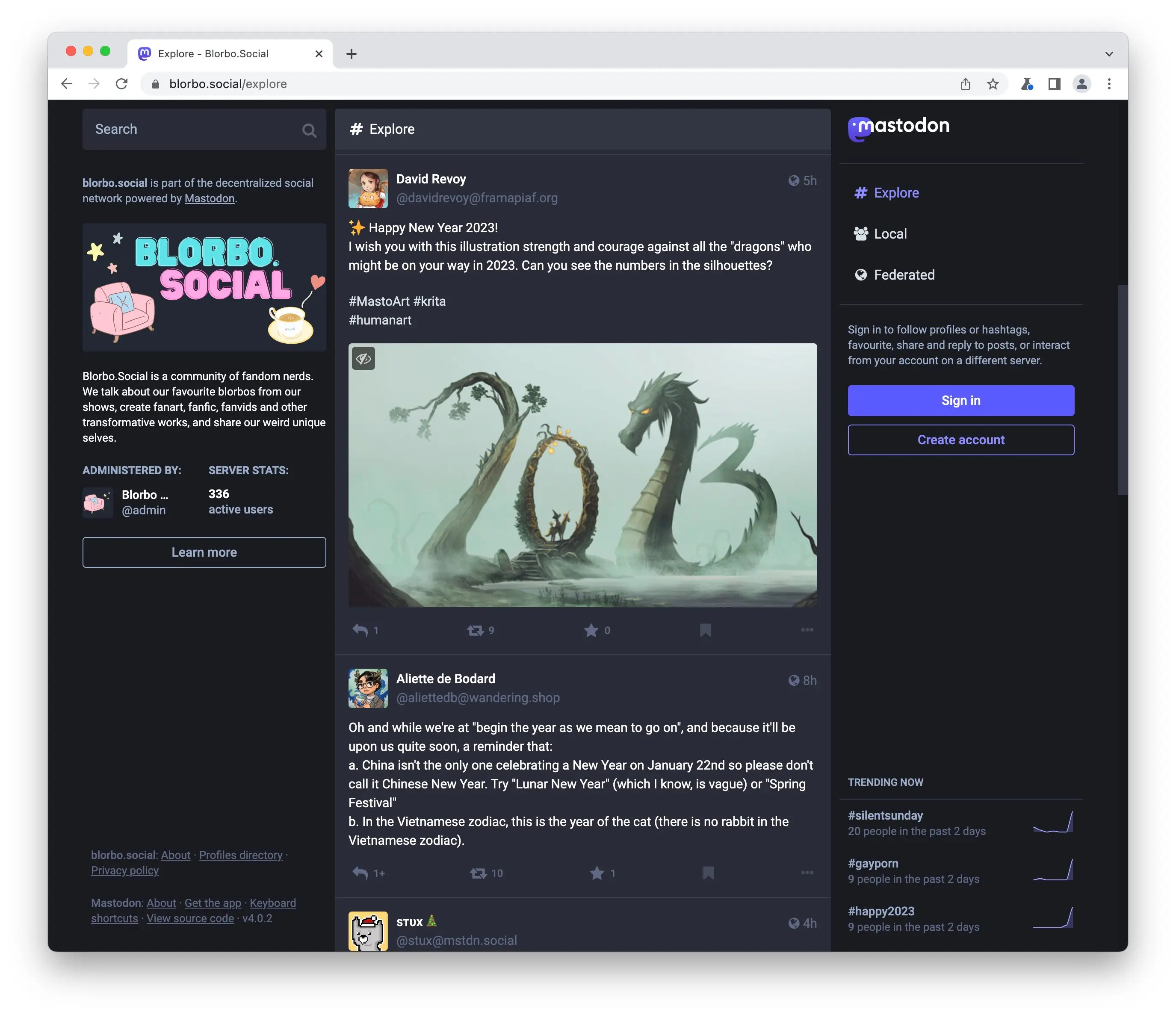blorbo.social, a Mastodon community of fandom nerds, hosted by toot.io