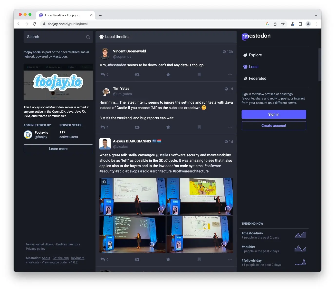 foojay.social, the Mastodon server for the OpenJDK and Java community, hosted by toot.io